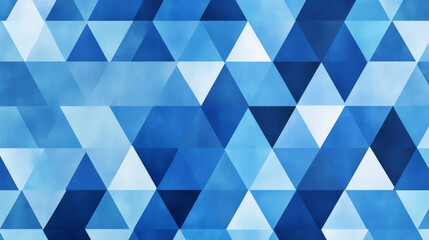 a flat geometric design with triangular shapes in varying shades of blue, arranged in a repeating pa