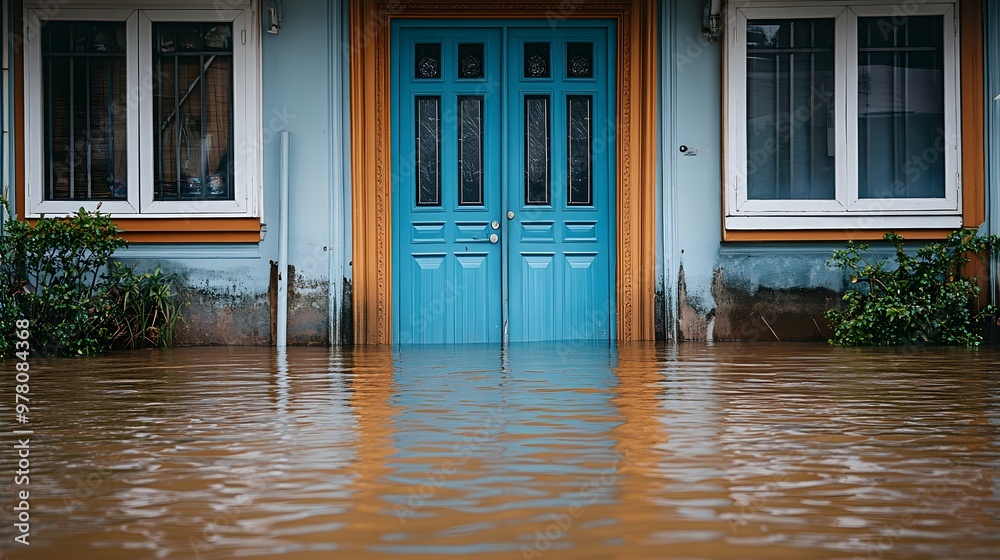 Floodwater seeping under doors and windows, illustrating inadequate ...