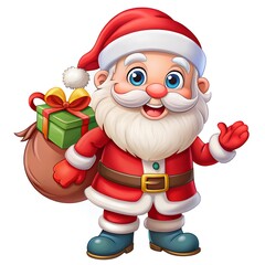 Poster - santa claus with a bag