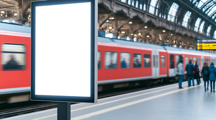 Blank Train Station Billboard Mockup - Perfect for Your Brand Advertisement