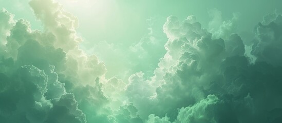 bright white clouds against a deep blue sky