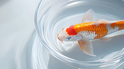 Colorful Goldfish Swimming in Tranquil Aquarium