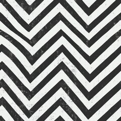 Poster - Geometric Elegance: Contemporary Chevron Waves with Sharp Rhythmic Linear Patterns