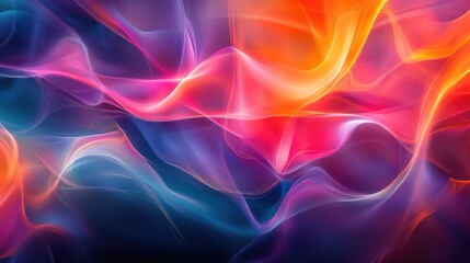 Abstract Flowing Lines in Vibrant Colors