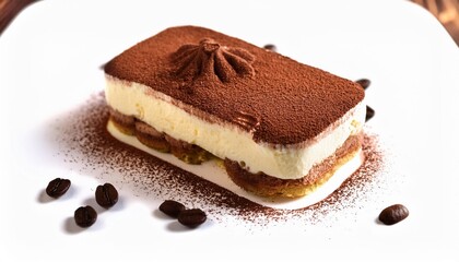 Wall Mural - a tiramisu with cocoa powder and mascarpone