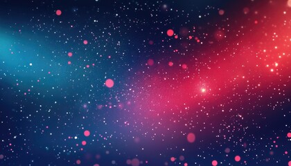 Poster - Light blue and red 2D cartoon template featuring starry sky Abstract glitter illustration with colorful stars ideal for your advertisement poster or banner design