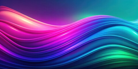 Wall Mural - Abstract gradient background with fluid waves in blue, green, and magenta , liquid, abstract, background, texture, vibrant