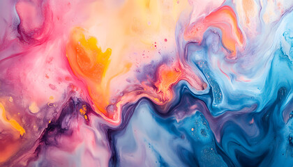 Abstract Art: A splash of bold and pastel colors in abstract forms, creating a visually dynamic and artistic aesthetic