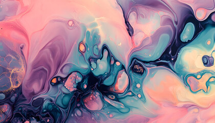 Abstract Art: A splash of bold and pastel colors in abstract forms, creating a visually dynamic and artistic aesthetic