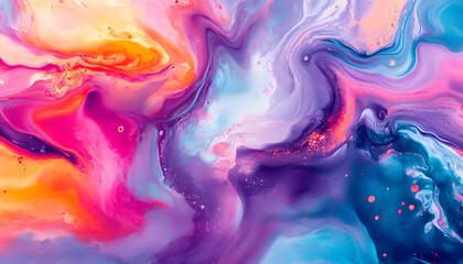 Abstract Art: A splash of bold and pastel colors in abstract forms, creating a visually dynamic and artistic aesthetic