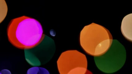 Canvas Print - abstract colorful bokeh lights