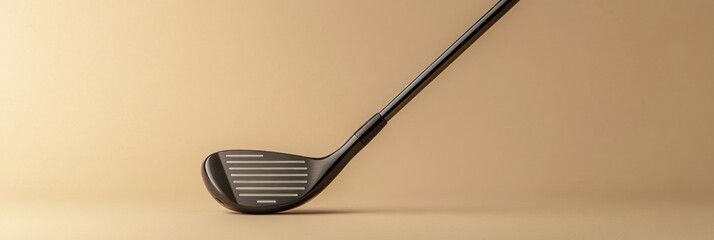 Canvas Print - A close-up of a golf club head against a neutral background.