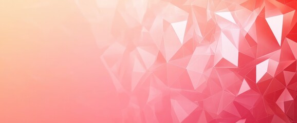 Poster - Abstract geometric background with a gradient of warm colors and triangular shapes.