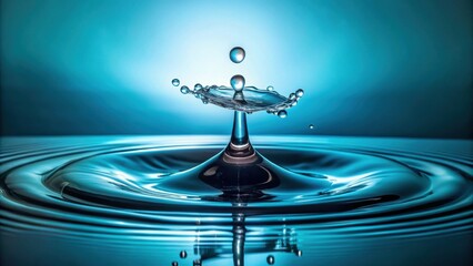 Wall Mural - Captivating water droplet splash in minimalist composition , water, droplet, splash, minimalist, abstract, purity, freshness