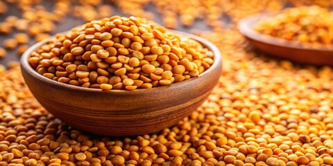 Sticker - Closeup of nutritious horse gram (kolathi dal) pulses from India, healthy, protein-rich, legume, food