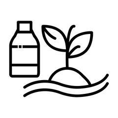 Poster - organic program Line Icon