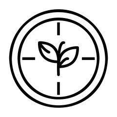 Sticker - target sustainable Line Icon