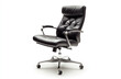 © Rongh Studio - an office chair with leather, armrests and metal legs on the base