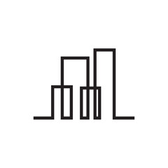 Modern City skyline vector icon background