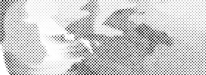 Aufkleber - Abstract grain dotted distorted halftone texture. Pixelated grainy bitmap background. Distressed grunge wavy gradient pattern. Retro raster grit noise backdrop. Vector comic style overlay wallpaper