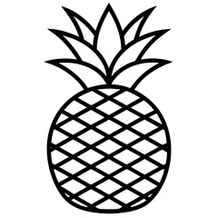 Wall Mural - line art of a pineapple
