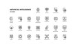 © andinur - artificial intelligence future technology automation and generate any models outline line icon set