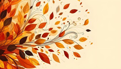 Sticker - Autumn pattern graphic design