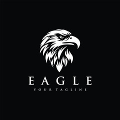 Sticker - eagle head logo vector illustration