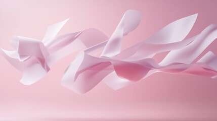 Wall Mural - Pink Fabric Flow.