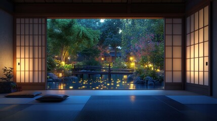 Wall Mural - Japanese Garden View.