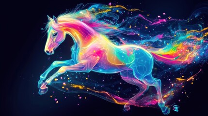 Sticker - Rainbow Horse.