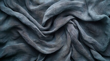 Poster - Gray Fabric Texture Top View Closeup : Generative AI