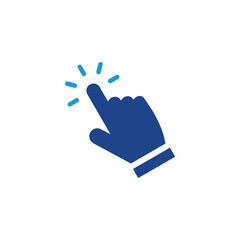 Poster - Hand touch icon, Hand cursor click icon