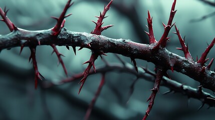 Poster - High Quality Blackthorns Texture Background : Generative AI