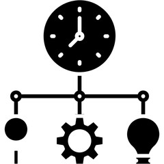 Canvas Print - Time Allocation Icon