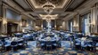© sorin - Sophisticated corporate event venue showcasing elegant table settings and ambient lighting