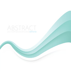 Poster - graphic vector curve line overlap background for text and message design