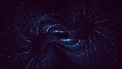 Poster - 3d manual rendering abstract colorful fractal light background. its not ai generatd illustration.