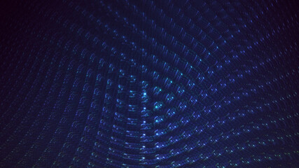 Poster - 3d manual rendering abstract colorful fractal light background. its not ai generatd illustration.