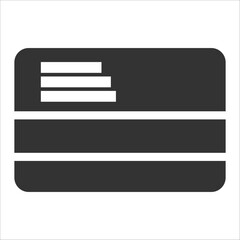 Poster - Minimalist black business card icon illustrating a simple design concept. Great for business, networking, and professional presentations.