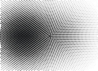 Abstract monochrome halftone background. Wide vector illustration