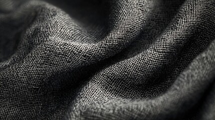 Poster - Gray Fabric Texture Pattern : Generative AI