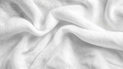 Poster - White Soft Cotton Fabric Texture : Generative AI