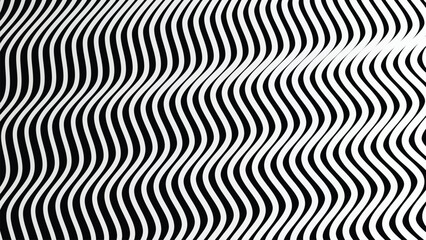 Wall Mural - Black and white stripes wave pattern abstract background for backdrop or fabric style