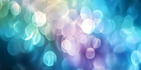 Canvas Print - Abstract Bokeh Background With Blue, Pink, And White Lights