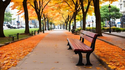 park with autumn