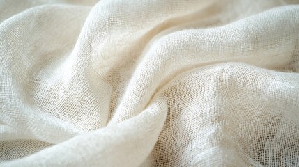 Poster - Aged White Fabric Texture : Generative AI