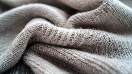 Poster - Plain Gray Fabric Texture Pattern : Generative AI