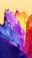 Sticker - Abstract Art Background with Colorful Paint Strokes