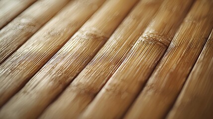 Poster - Light Bamboo Wooden Board Background Texture : Generative AI